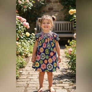 Marmellata Colorful Floral Kids Dress